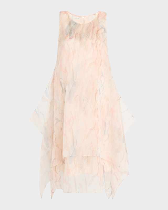Layered Organza Handkerchief Dress